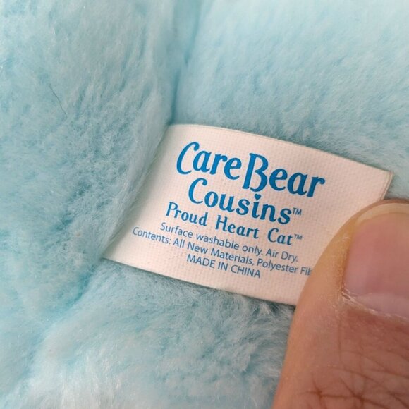 2004 Care Bear Cousins Blue Proud Heart Cat Plush Stuffed Animal Soft Toy 14" - Picture 7 of 8
